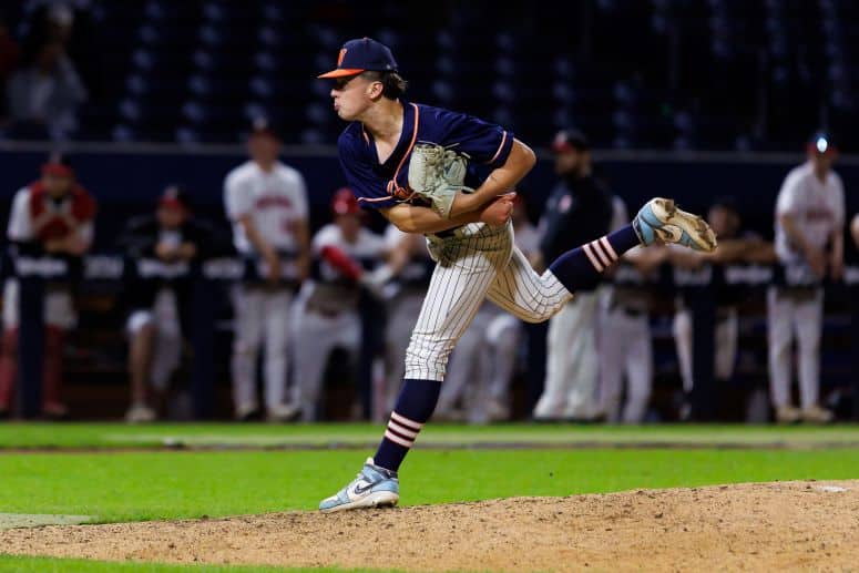 Walpole's Luca Digiulio has been one of the best pitchers in the state this season. (Kyle Prudhomme/NEBJ)